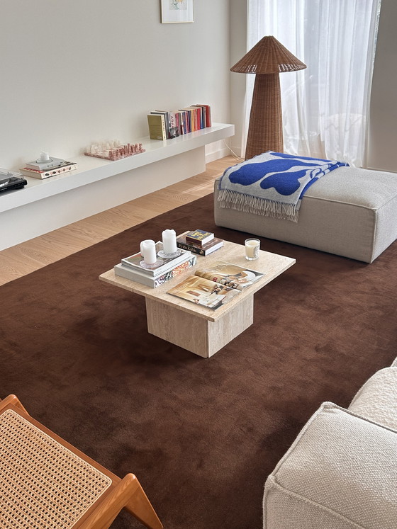 Image 1 of Vintage travertine coffee table, Italy 1980s