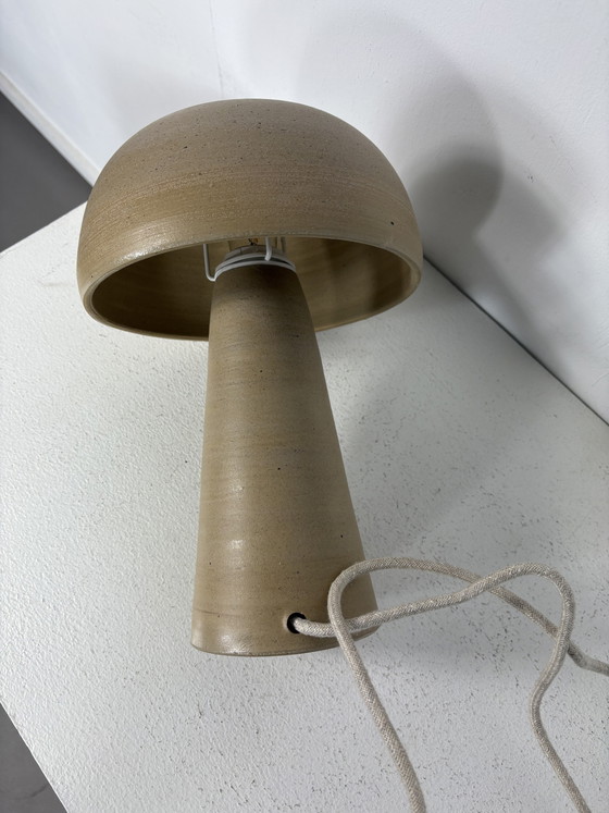 Image 1 of Vintage Ceramic Mushroom Table Lamp designed by Claire Horsten, Belgium