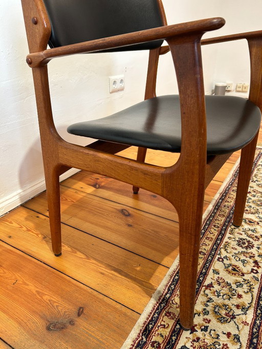 Nr. 1 Dänischer Mid-Century Armlehnstühlen, Teak, 1960er – fauteuils, Textile, Wood (photo 2 of 6)