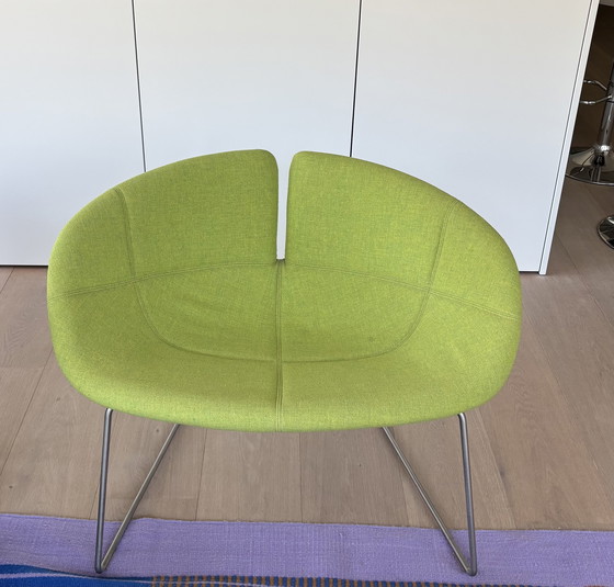 Image 1 of Moroso Fjord Fauteuils (3) Lime Green Stof