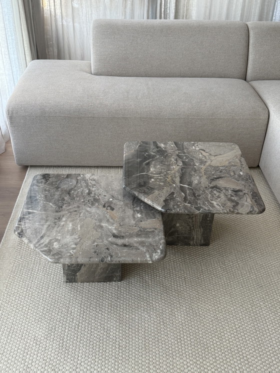 Image 1 of Vintage marble nesting tables