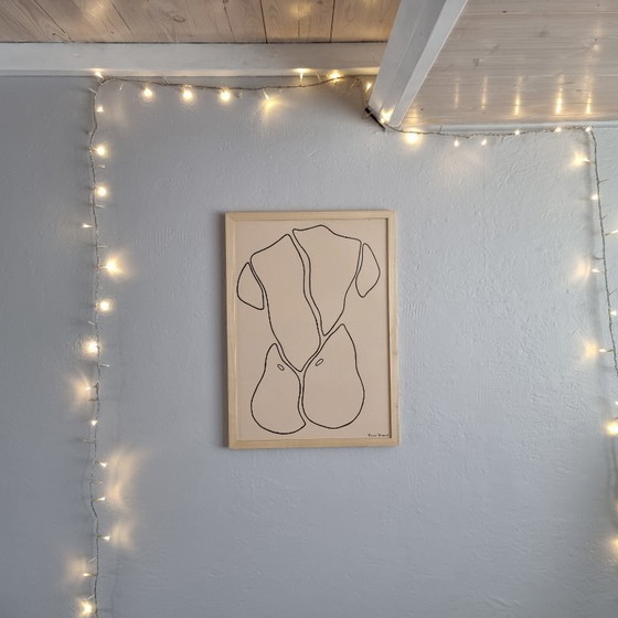 Image 1 of Frances Eckhardt - A2 frame with artwork Hand-painted figurative body no. 2