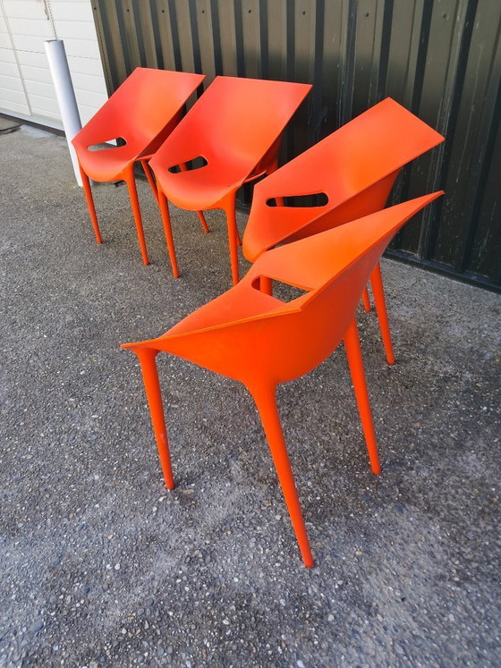 Image 1 of 4 Dr. Yes chairs Kartell color orange-red, stackable