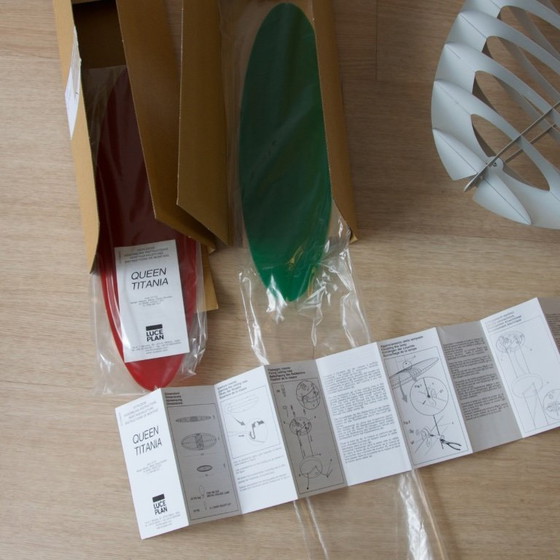 Image 1 of Titania Queen Luceplan D17Q suspension XL 140cm violet rouge vert