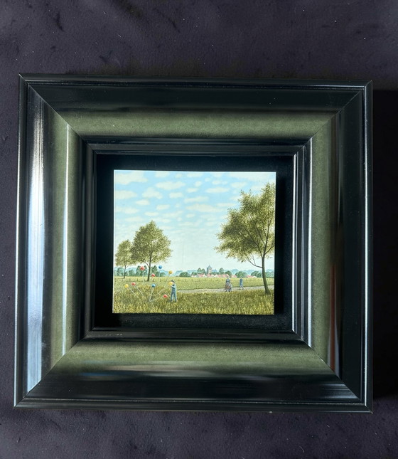 Original Painting by Ruud Nelissen - Balloons - Oil on Panel - Magical Realism – Paintings & Drawings, Wood (photo 2 of 7)