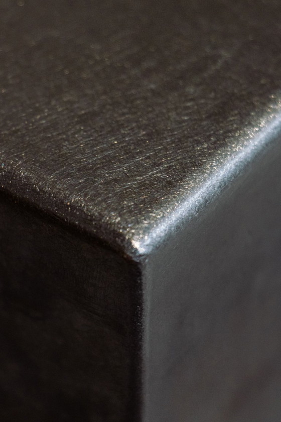 Image 1 of late 90s full stainless steel/brushed steel dining table