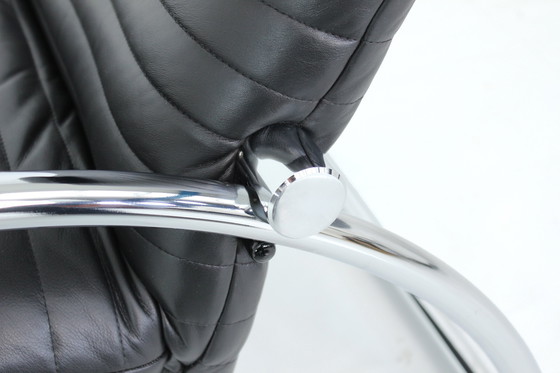 Image 1 of ¡como nuevo! Georg Appeltshauser Lounge Chair / Sillón Relax, estilo Bauhaus, cuero de primera calidad, marco cromado con funció