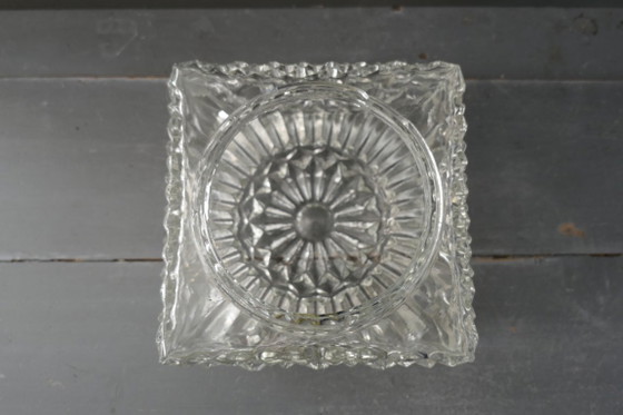 Vintage Glass Ceiling light / Wall lamp pressed glass flower – Metal (photo 2 of 13)
