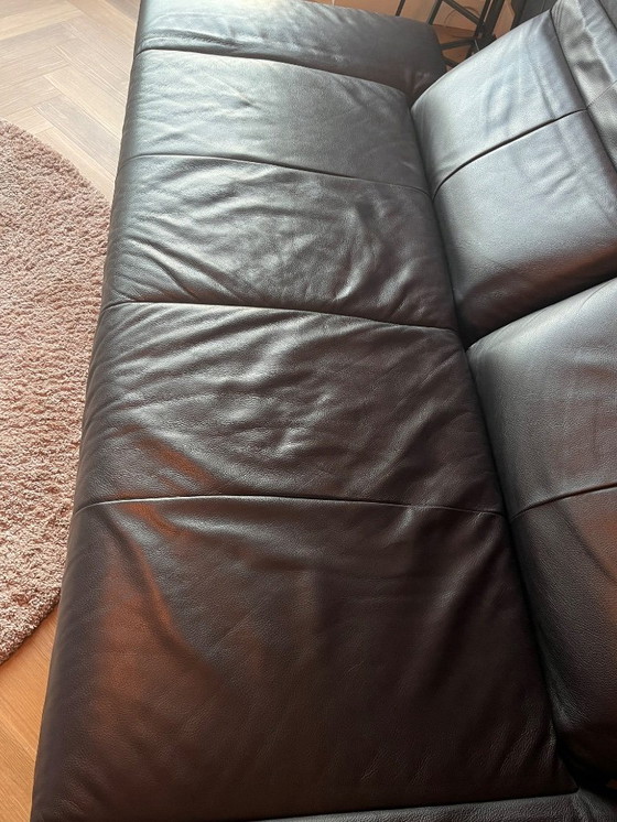 Image 1 of Sofá Hülsta HS.420 de cuero negro