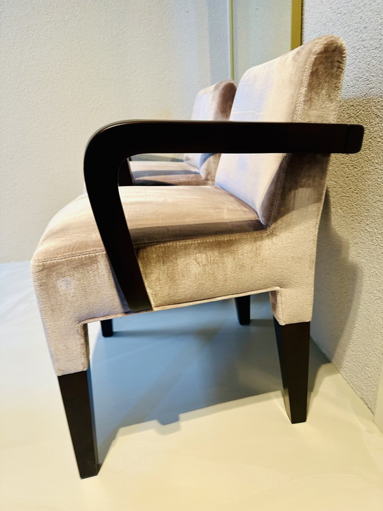 Promemoria Brigitta Short armchairs by Romeo Sozzi 2-piece set – Wood, Velvet (photo 4 of 11)
