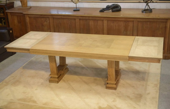 Eichentisch dekorative Kunst 1940er Jahre – Esstische, Holz, Art Deco (photo 2 of 15)