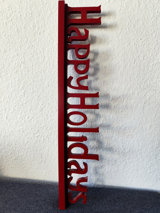 Image 1 of Großer Holzschriftzug rot 53 cm dekorativ USA Deko zum Aufstellen