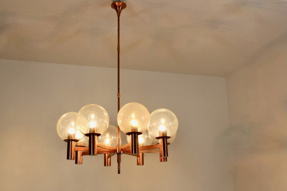 Lampadario in rame e vetro soffiato di Ott International (foto 13 di 14)