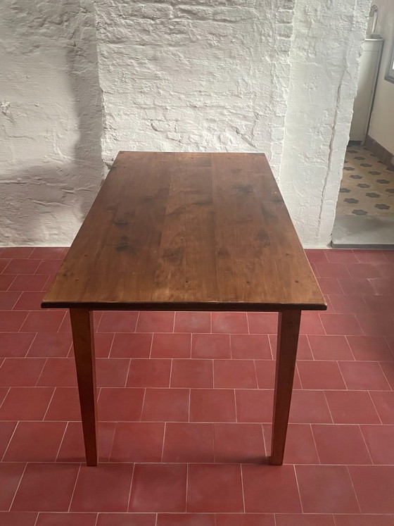 oude Franse eettafel met aanzetblad, houten penverbindingen – Wood (photo 25 of 27)