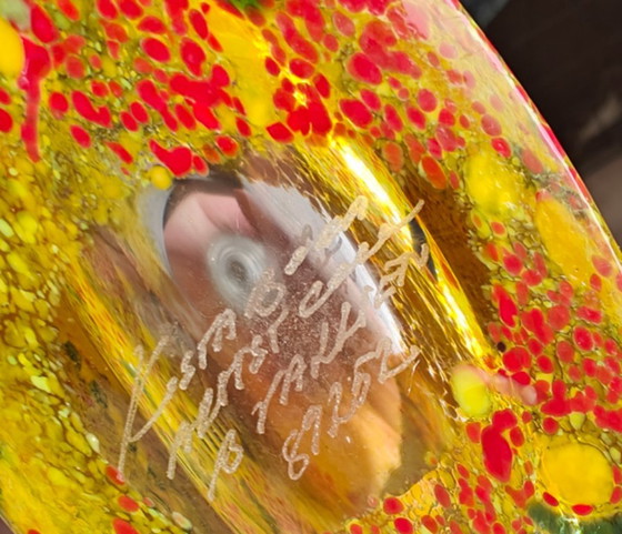Beautiful Yellow Vase by Bertil Vallien for Kosta Boda Type Satelitte – Glass (photo 7 of 9)