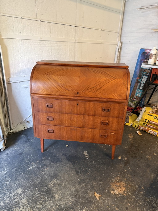 Secretaire a scomparsa in teak di Egon Ostergaard – anni '60 – bureau, Wood (photo 2 of 6)
