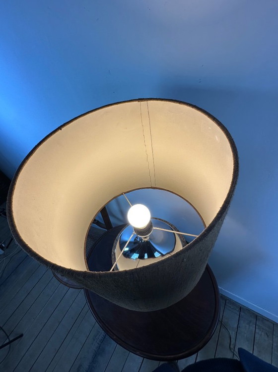 Lampe vintage en liège et chrome 1970 (photo 8 of 10)