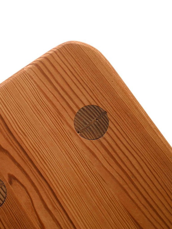 Image 1 of 1950s Scandinavian stool in solid larch