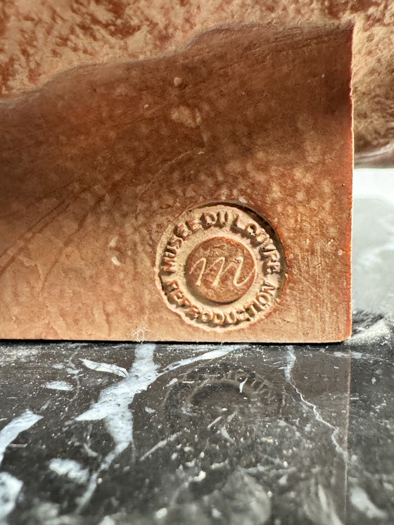 Image 1 of Reproduction du Louvre - Tête du roi Amenhotep II - sur socle en marbre