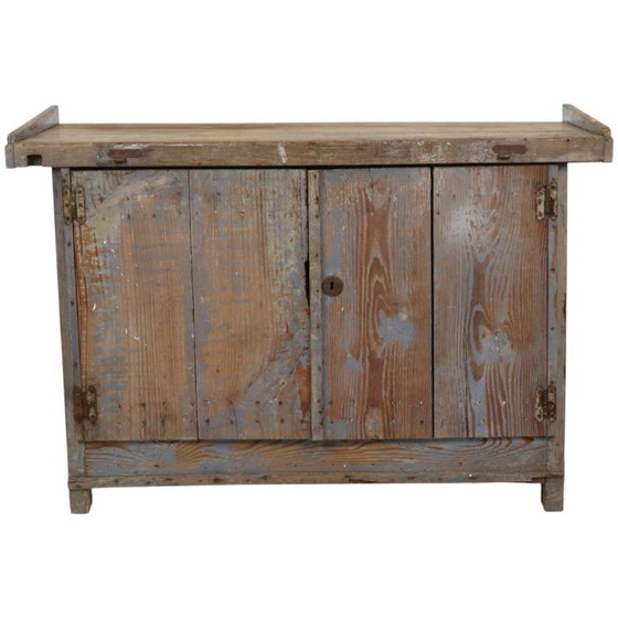 Image 1 of Characterful Old Blue Workbench Sideboard