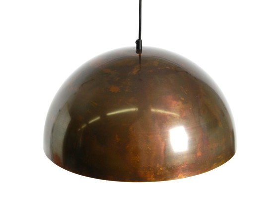 Image 1 of Rare Original 1960s Large Space Age Pendant Lamp with Copper Shade by Beisl Leuchten