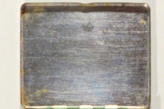 Scatola medica antica in metallo per compresse di bacitracina, Diamant Laboratories S.A., 6x5 cm (photo 3 of 5)