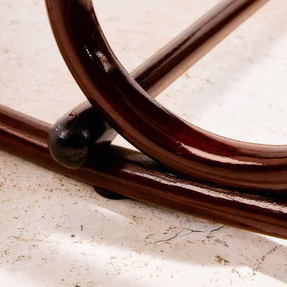 Image 1 of MK8961 Sedia a dondolo in faggio restaurata di Gustav Siegel per Jacob & Josef Kohn