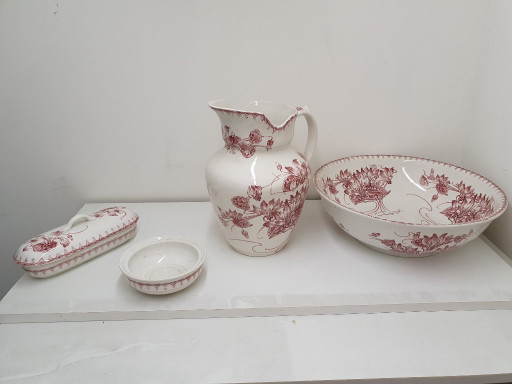 Juego de tocador Boch Frères Keramis antiguo Art Nouveau – tafelaccessoires, Ceramic