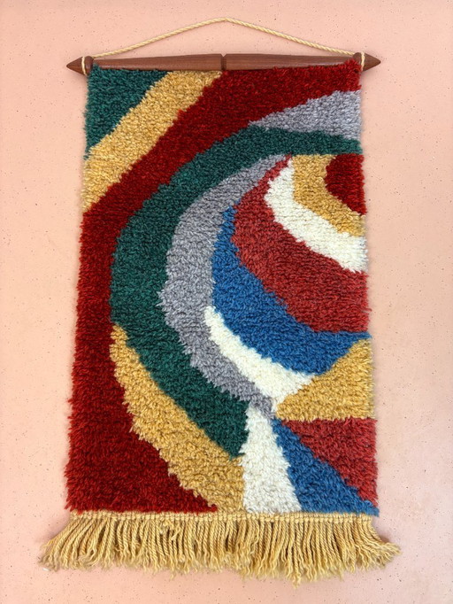 Tufted wall rug from the 1970s
