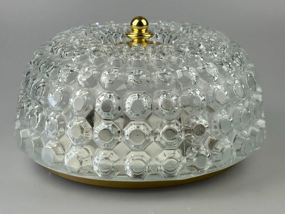 Image 1 of 60er 70er Jahre Deckenlampe Plafoniere Glashütte Limburg Germany Space Age