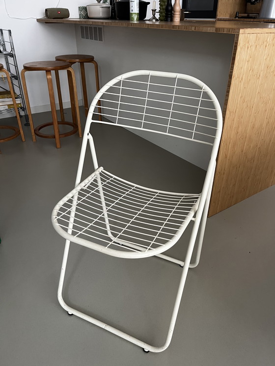 Image 1 of Silla de alambre Niels Gammelgaard blanca