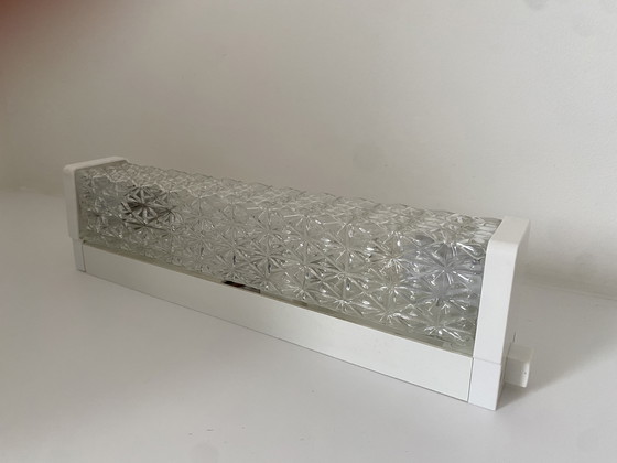 Image 1 of Lampada da parete vintage in cristallo e vetro ghiacciato, 1960