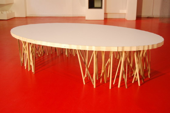 Image 1 of 3x tavolini 100&ONE nei colori bianco, petrolio e tempesta