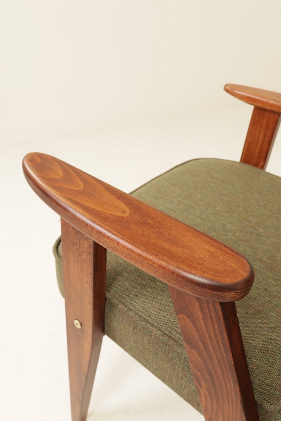 Image 1 of Coppia di poltrone lounge vintage con rivestimento in treccia verde, poltrone restaurate
