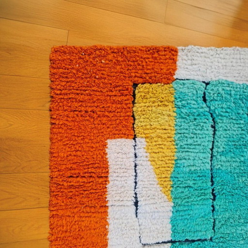 Authentischer Berber-Teppich aus Leinen, 200 x 150 cm