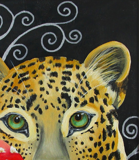 Image 1 of Magnifique peinture à la main d'un jaguar