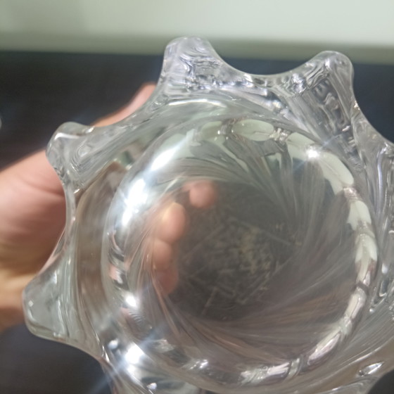 Set of 2 French Mid-Century Crystal Vases (Daum & Art Vannes) (photo 6 of 8)