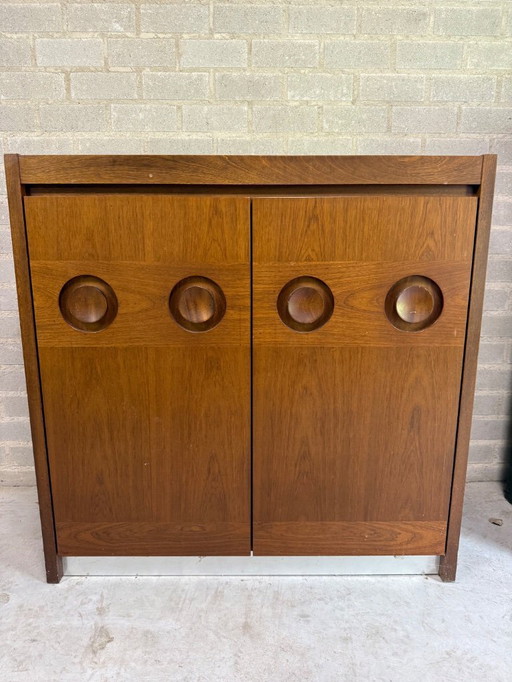 Brutalist mahonie cabinet