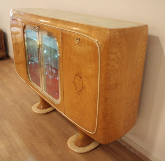 Image 1 of Vittorio Dassi Mid Century Modern Bar Sideboard | Vintage Wooden Furniture for Dining Room 1950
