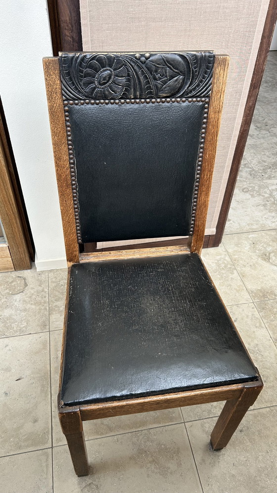 Image 1 of Auténtico conjunto de salón de madera de estilo neorrenacentista/art déco