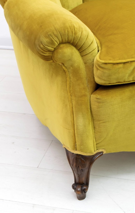 Image 1 of Pareja de sillones de terciopelo italianos de mediados de siglo, años 50