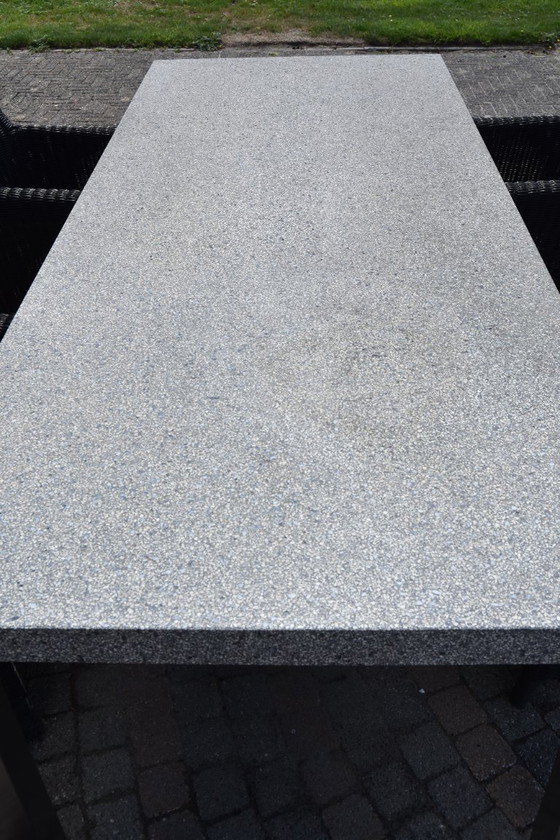 Image 1 of Mesa de comedor de granito apta para exteriores 240 cm x 100 cm