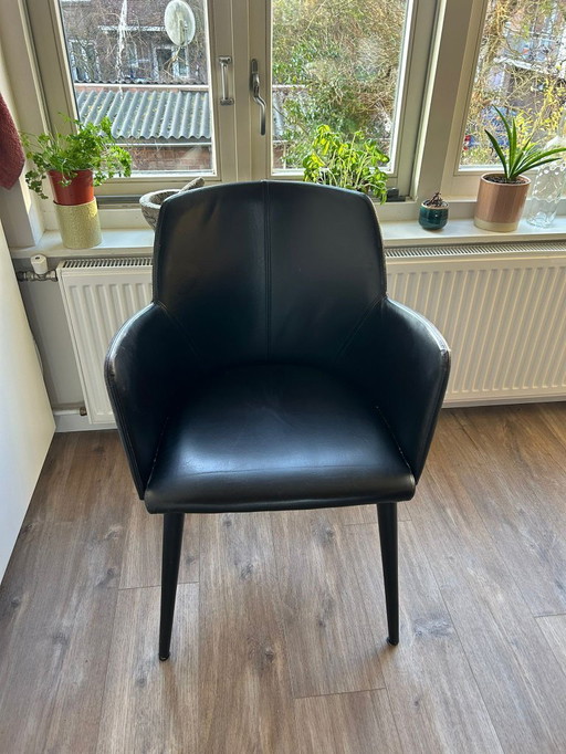 6 sedie da pranzo Goossens "Balt" nere