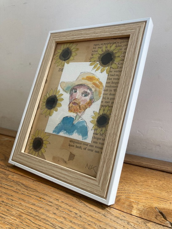 Image 1 of VINCENT AVEC UN CHAPEAU ET DES FLEURS DE SOLEIL