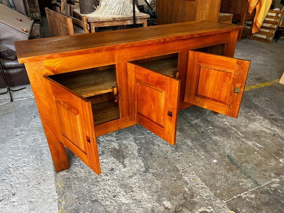 Image 1 of Credenza in abalone realizzata da Jean Touret e dagli artigiani di Lozère, 1957.