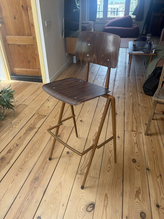 Beautiful barstool by Metaalindustrie Galvanitas Oosterhout – Metal, Wood (photo 10 of 15)