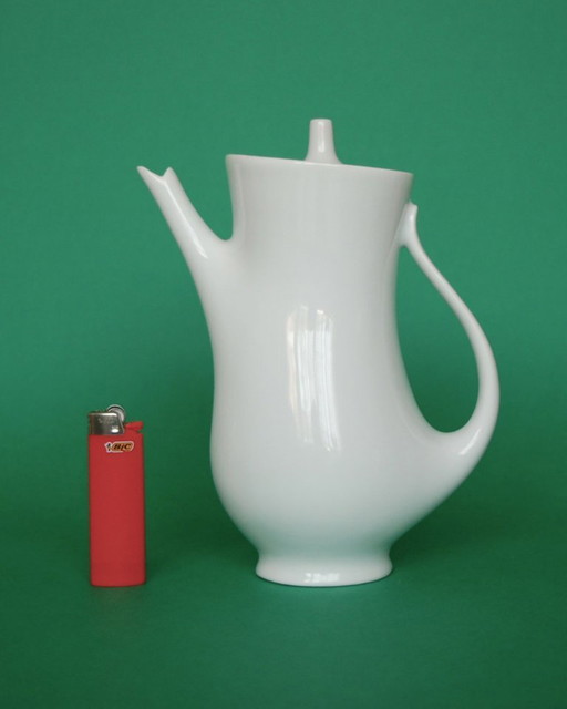 Seltene Kaffeekanne aus der Serie „Service à Moka“ von Oliver Strebelle für Cerabel, Belgien, 1954