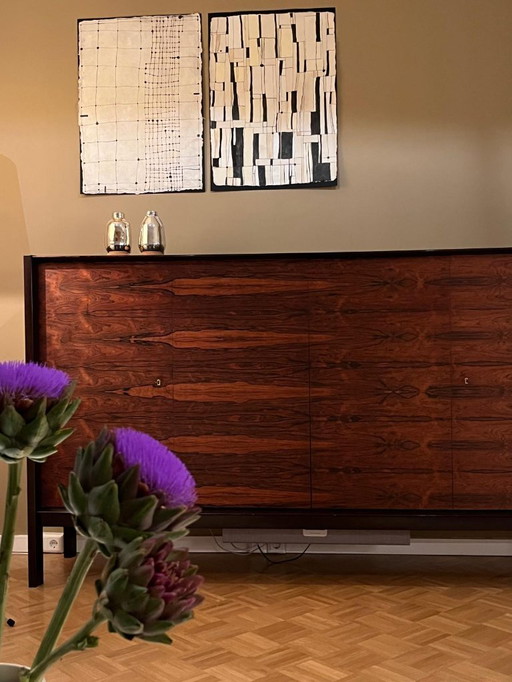 Buffet, buffet haut, palissandre, vitage, rétro