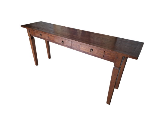 Large Old Weathered Teak Side Table, Hall Table, Wall Console Dimensions 180x43cm and 78cm High. – Wood