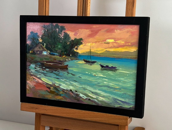 Image 1 of Bateaux au coucher du soleil